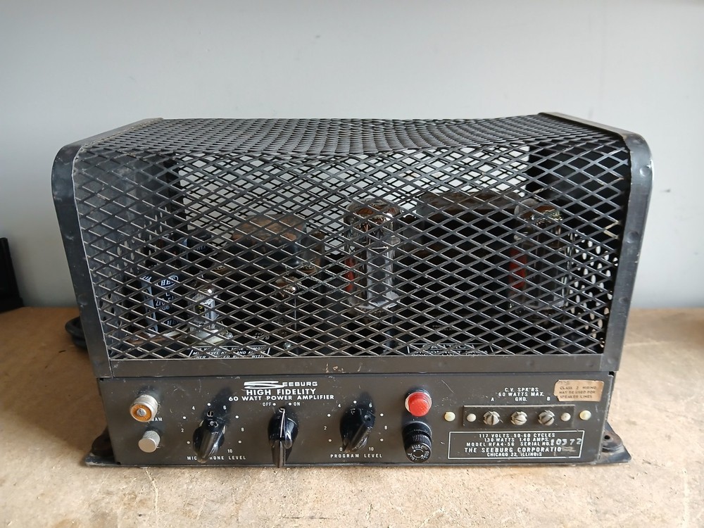 Seeburg Tube Amplifier 6L6 HFA456 Serviced
