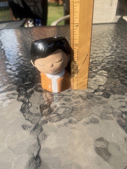 Ceramic Head Girl Planter
