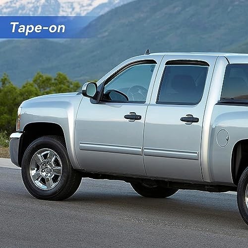 Window Visors Rain Guards for 2007-2013 2007-2013 silverado/sierra crew cab