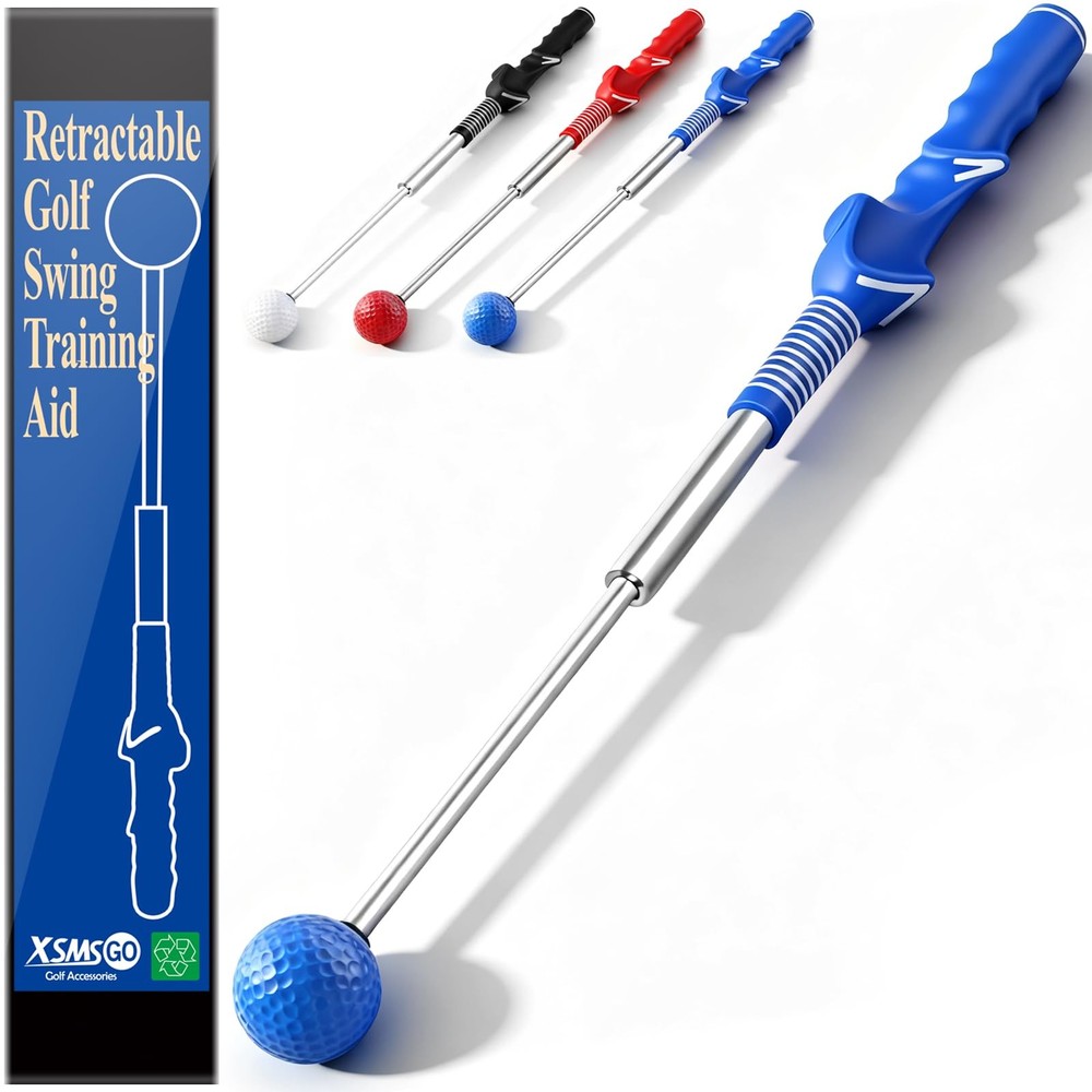 Retractable Golf Swing Training Aid – Golf Swing Trainer with Ergonomic Grip ...