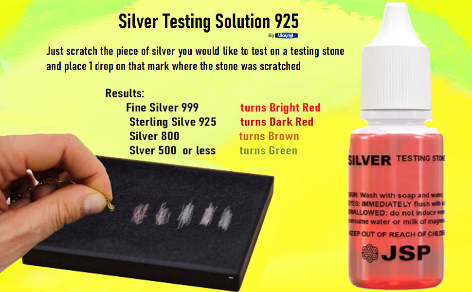 Fresh Silver Acid Testing Solution Silver 925 Test Scrap 1/2 Fl Oz.2 Bottles