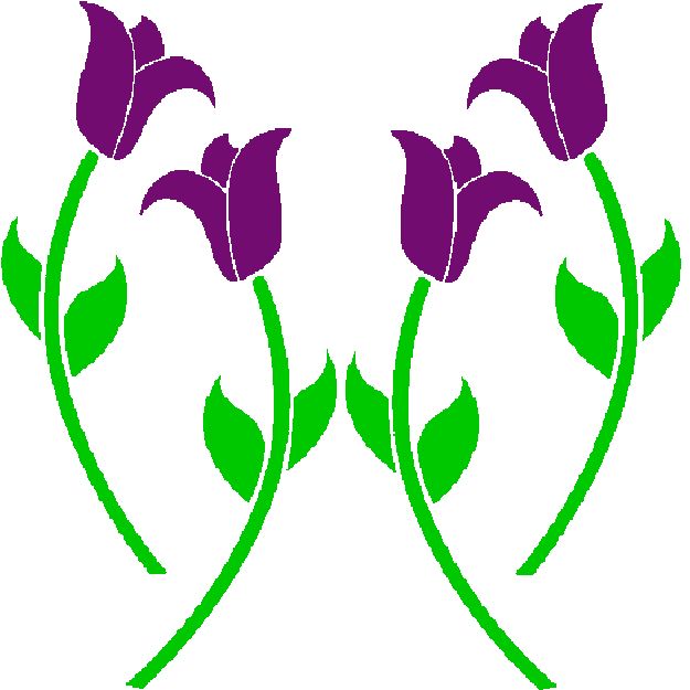 30 Custom Purple Tulips Personalized Address Labels