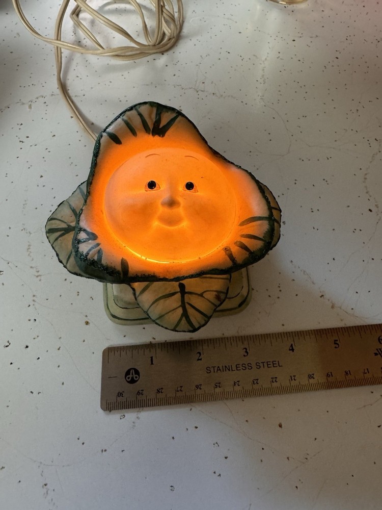 Vintage 1983 Cabbage Patch Kids Ceramic Head Table Lamp Night Light