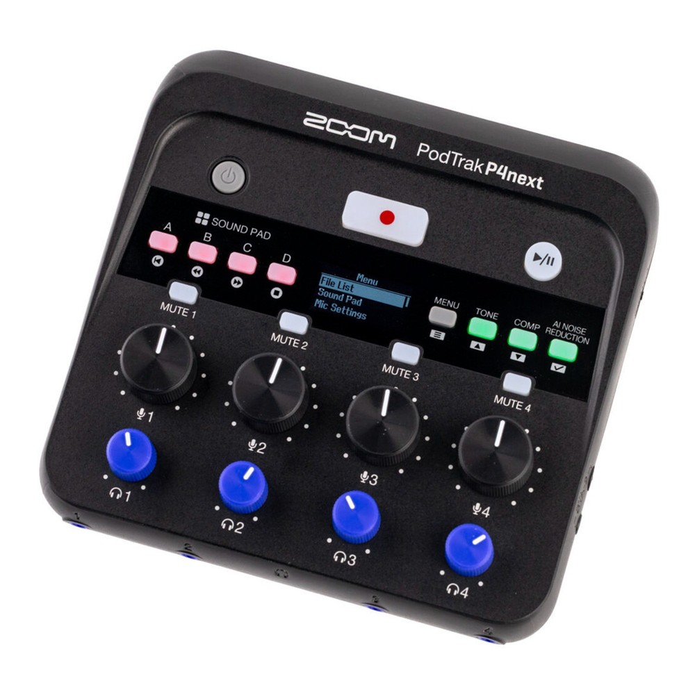 Zoom PodTrak P4next Portable Multitrack Podcast Recorder