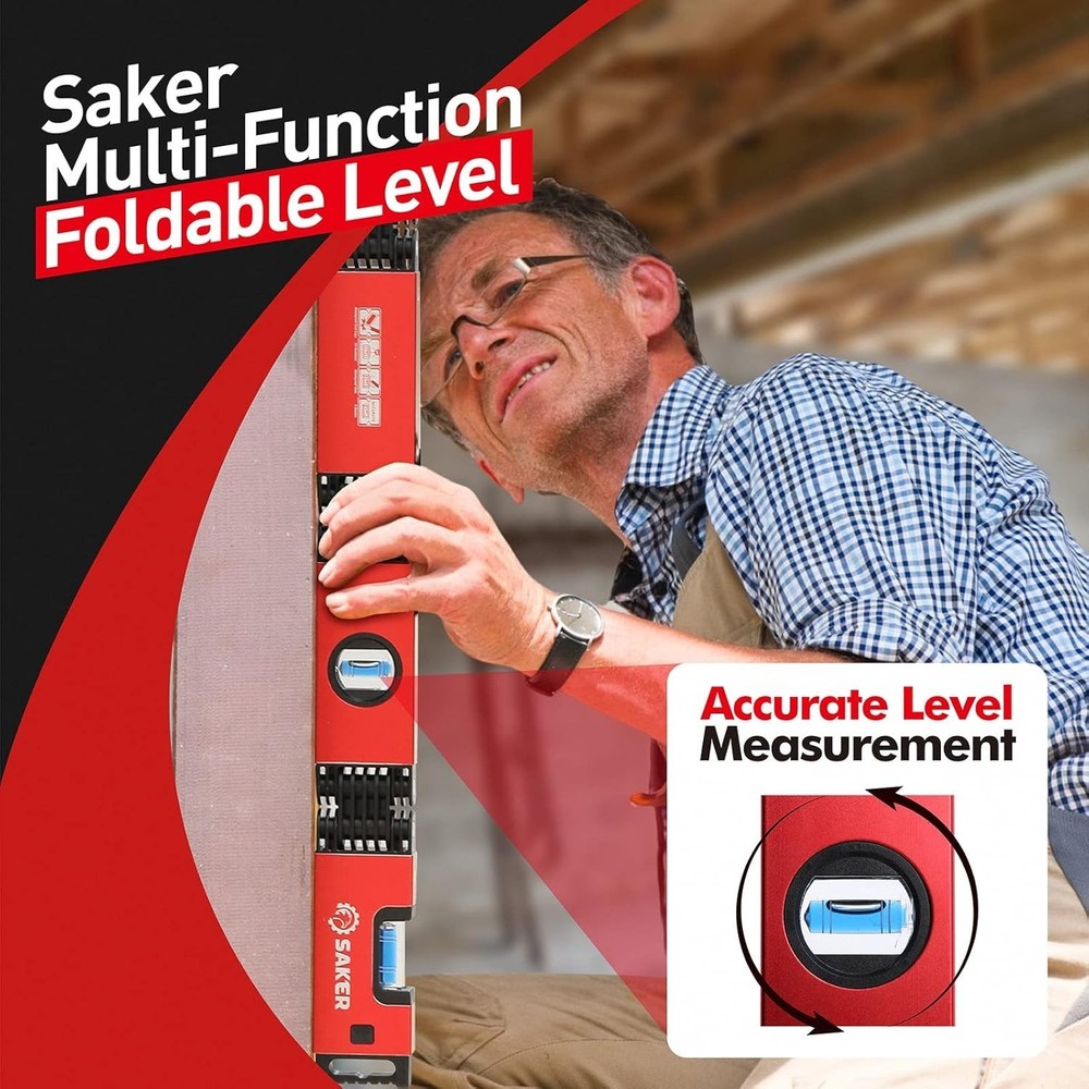 Level Tool Multi-Function Foldable 28 Inch Leveler for Precise Measurement