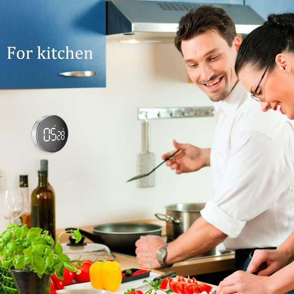 Magnetic LCD Large Display Circular Knob Loud Digital Kitchen Countdown Timer