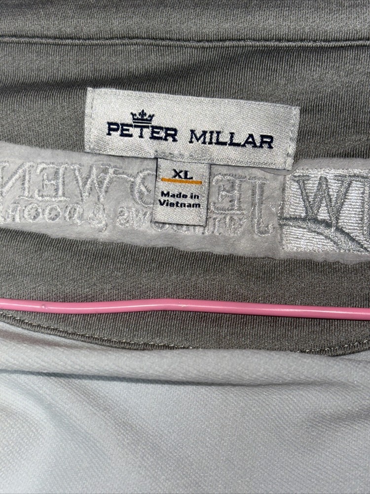 PETER MILLAR Jacket Pullover 1/4 Zip Golf Sz XL Gray (50x28") knit