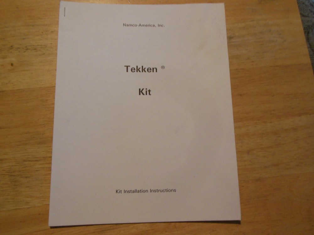 TEKKEN KIT  VIDEO GAME   owners manual