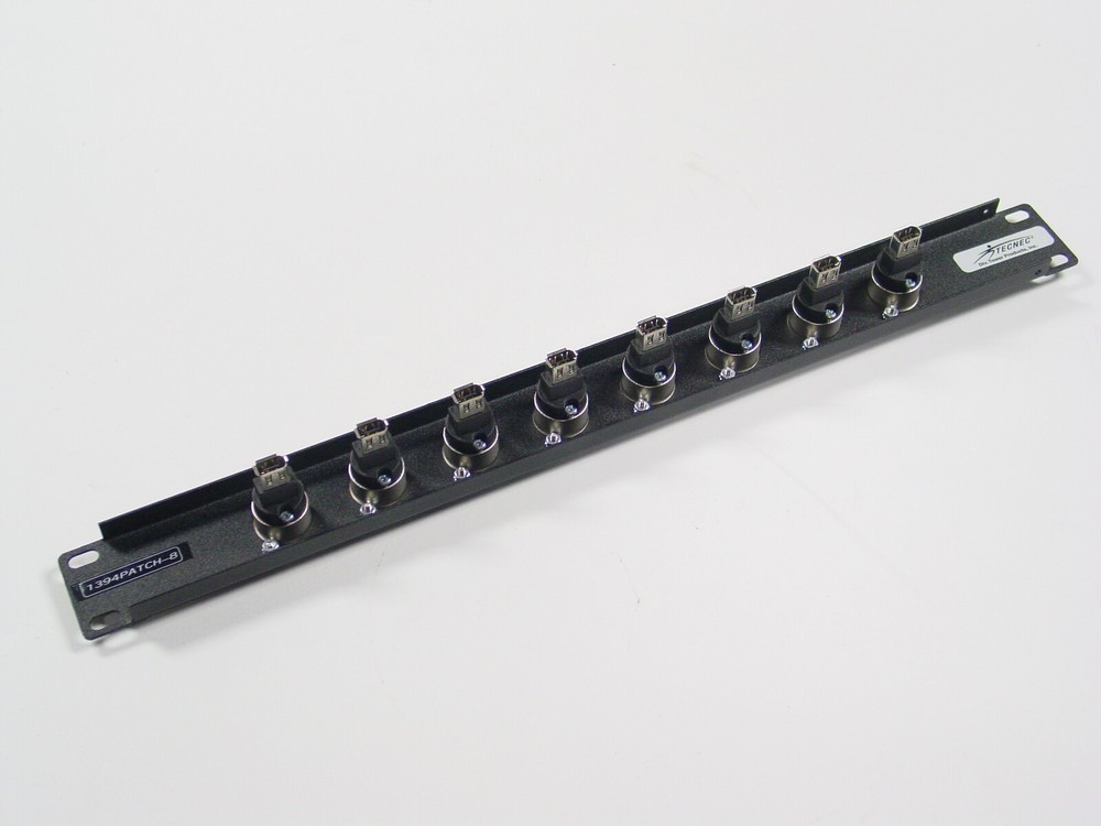 Tecnec 1394 Firewire video 8 input/output patch bay 1 rack unit