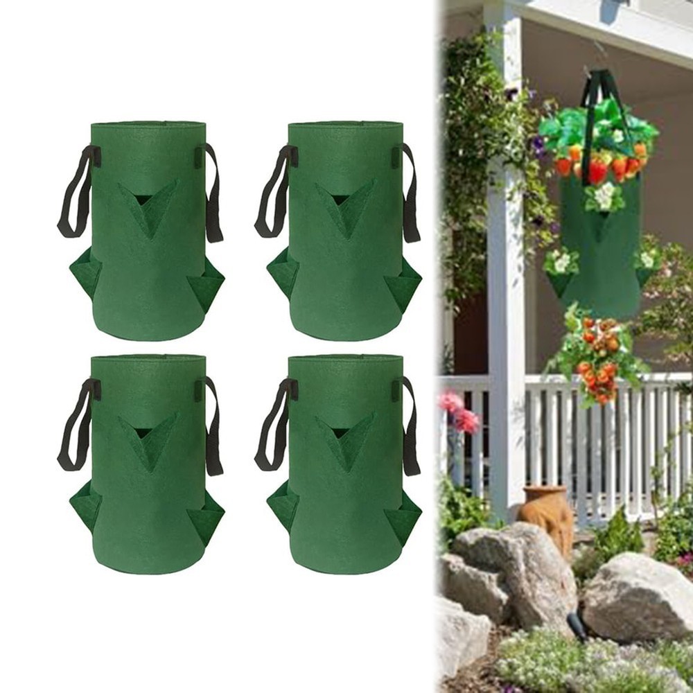 Flexible Gardening Solution NonWoven Vegetable Planters with 3 Pockets