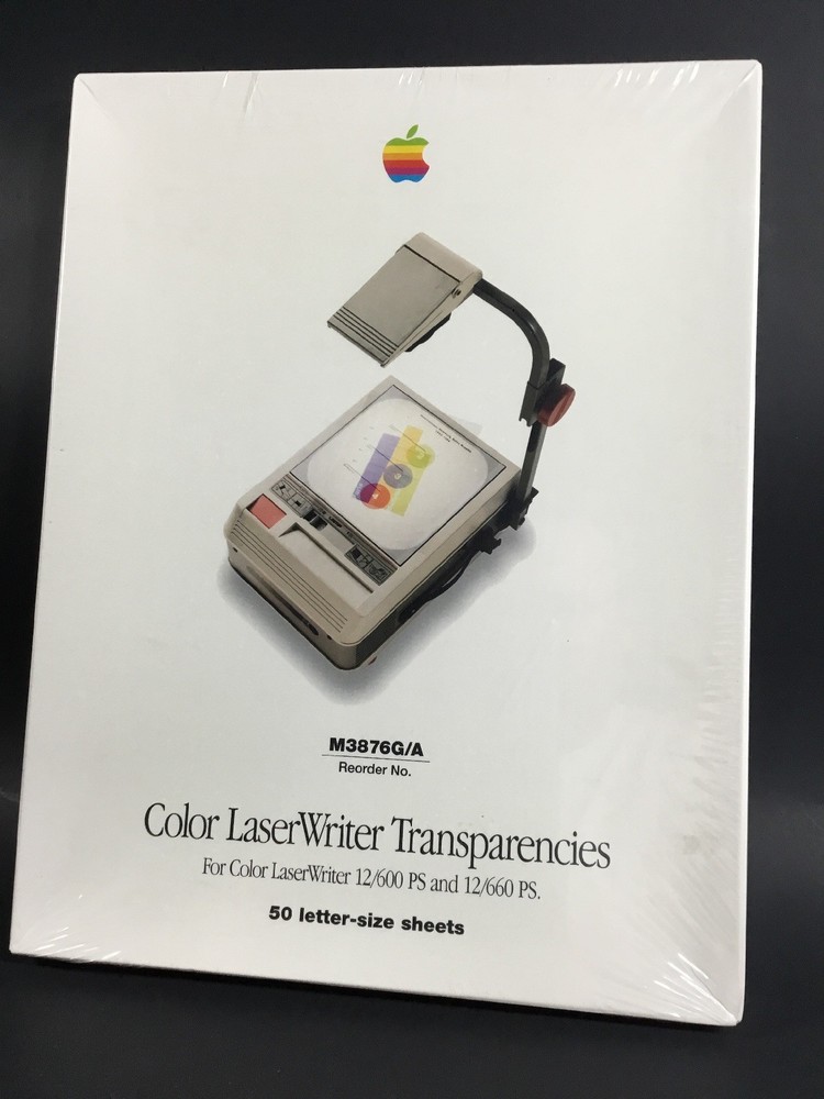 Apple Computer Color Laser Writer Projector Transparencies Supply M3876G/A 1997
