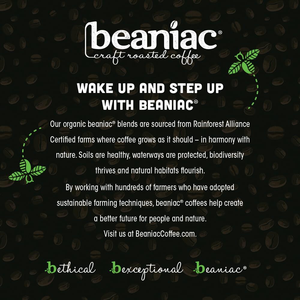 Beaniac Organic Coffeehouse Blend Medium Roast 30 Count Compostable Pods