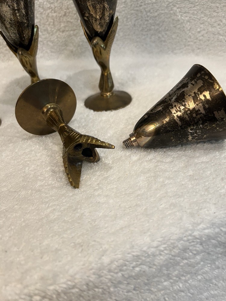 Godinger Heavy Silver plated Brass Bird Drinking Cup