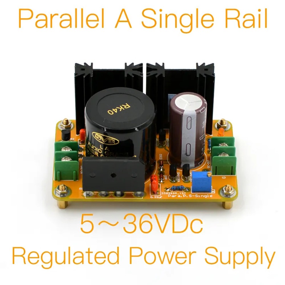 Fully Discrete Parallel A Regulated Power Supply (Single Rail5V ～36V) PCB Board