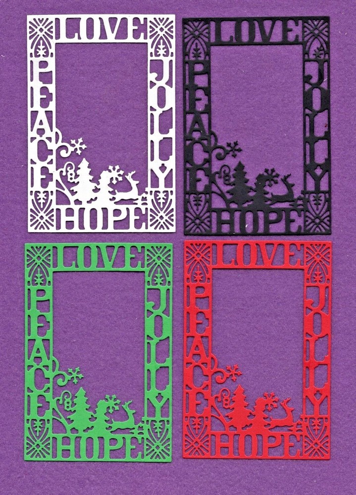 CHRISTMAS FRAME  die cuts scrapbook cards