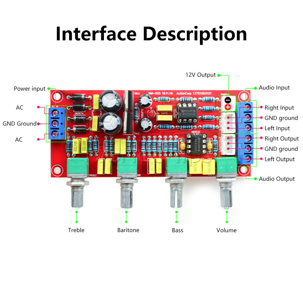 NE5532 Preamplifier Potentiometer Volume Control Board Power Amplifier Module