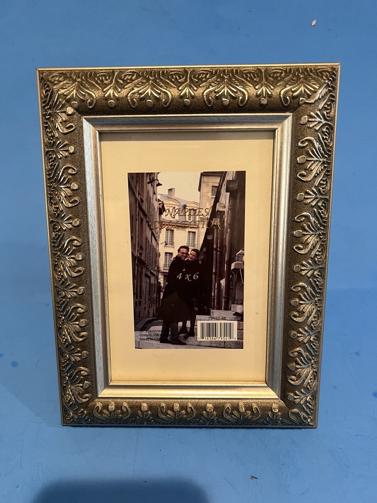 Picture Frame  Faux Wood Silver Color