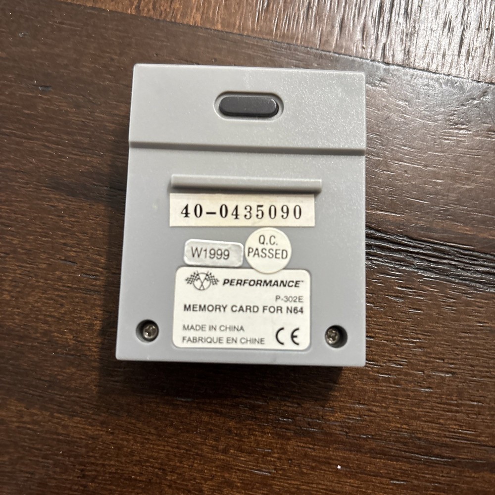 Nintendo 64 N64 Memory Card by Performance P-302