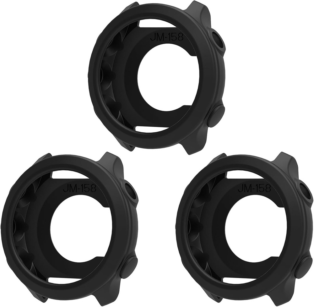3 Pack Watch Cover Compatible with Garmin Forerunner 55 Silicone Protective Case