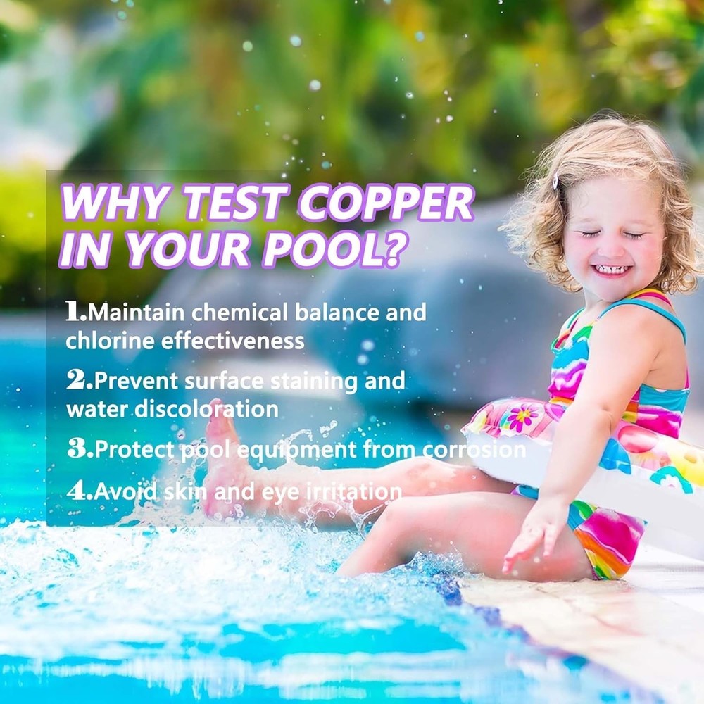 Pool Copper Strips 25 Count Pool Water Testing Kit 0-2 ppm