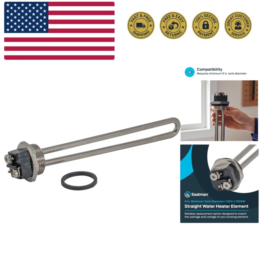 120V x 1500W Copper Electric Water Heater Element – High Watt Density & Durable