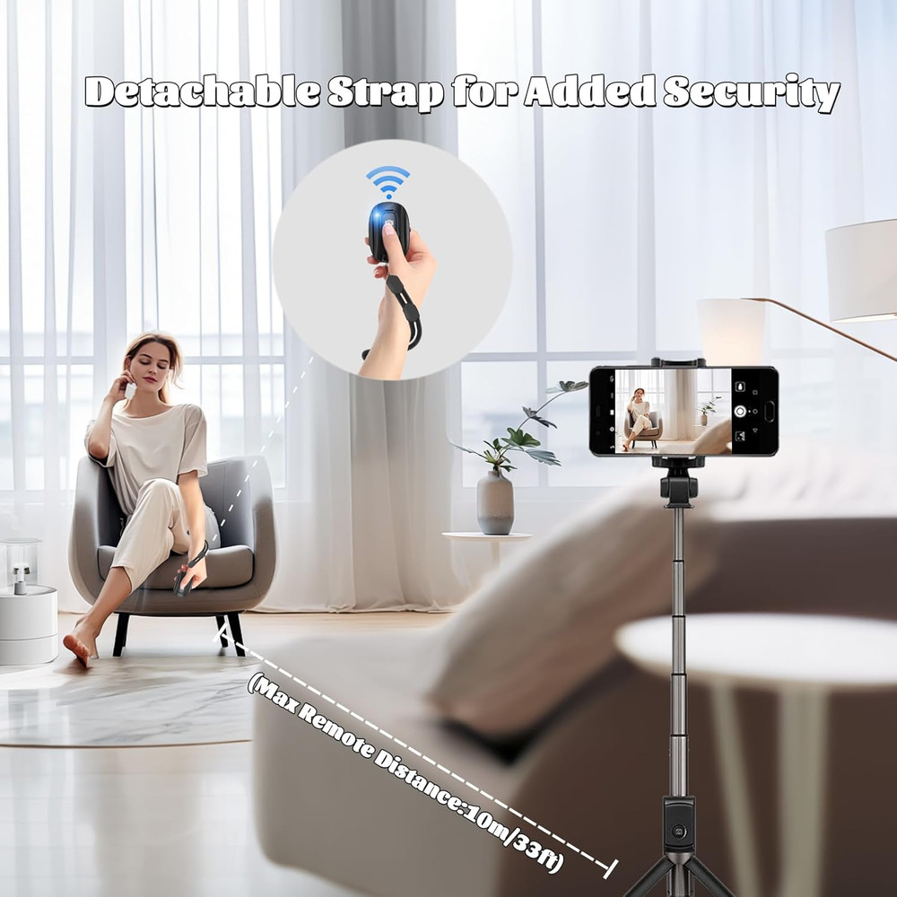 Bluetooth Camera Remote Shutter for Iphone and Android Smartphones, Rechargeable