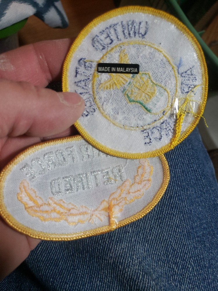 Vintage Air Force Patch Military retired 2 Patches