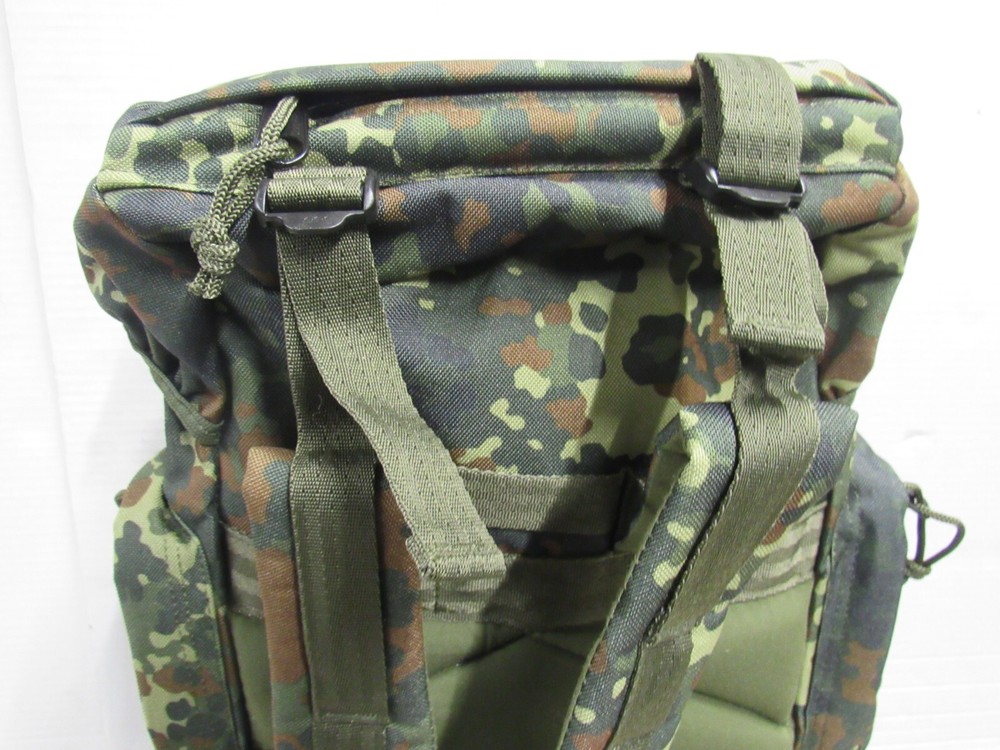 STURM Mil-Tec German Flecktarn Camo Pattern Combat Pack Rucksack with Straps