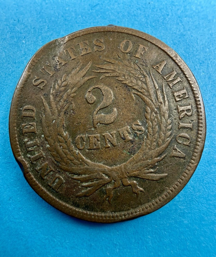 1865 Two Cent Piece | Full Motto | Nice Coin with "Details"