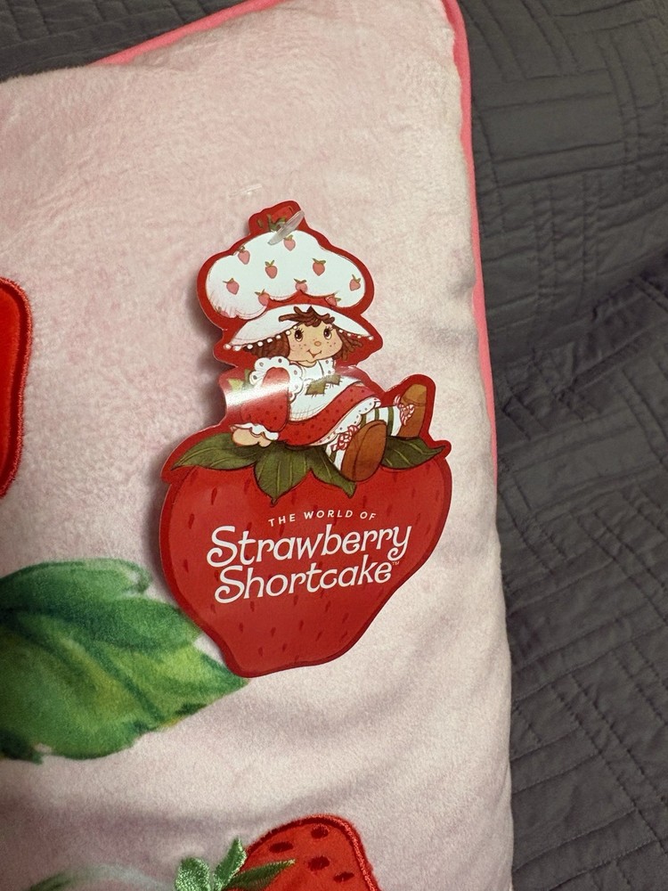 Strawberry Shortcake & Custard Throw Blanket And Pillow Bundle New