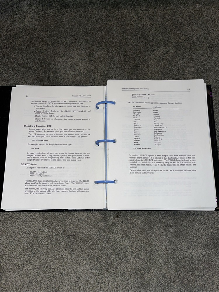 Sybase Transact-SQL User’s Guide, Vintage 1992. Before merging into SAP.