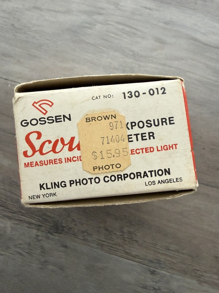 Gossen Scout Exposure Light Meter Professional Photography Camera
