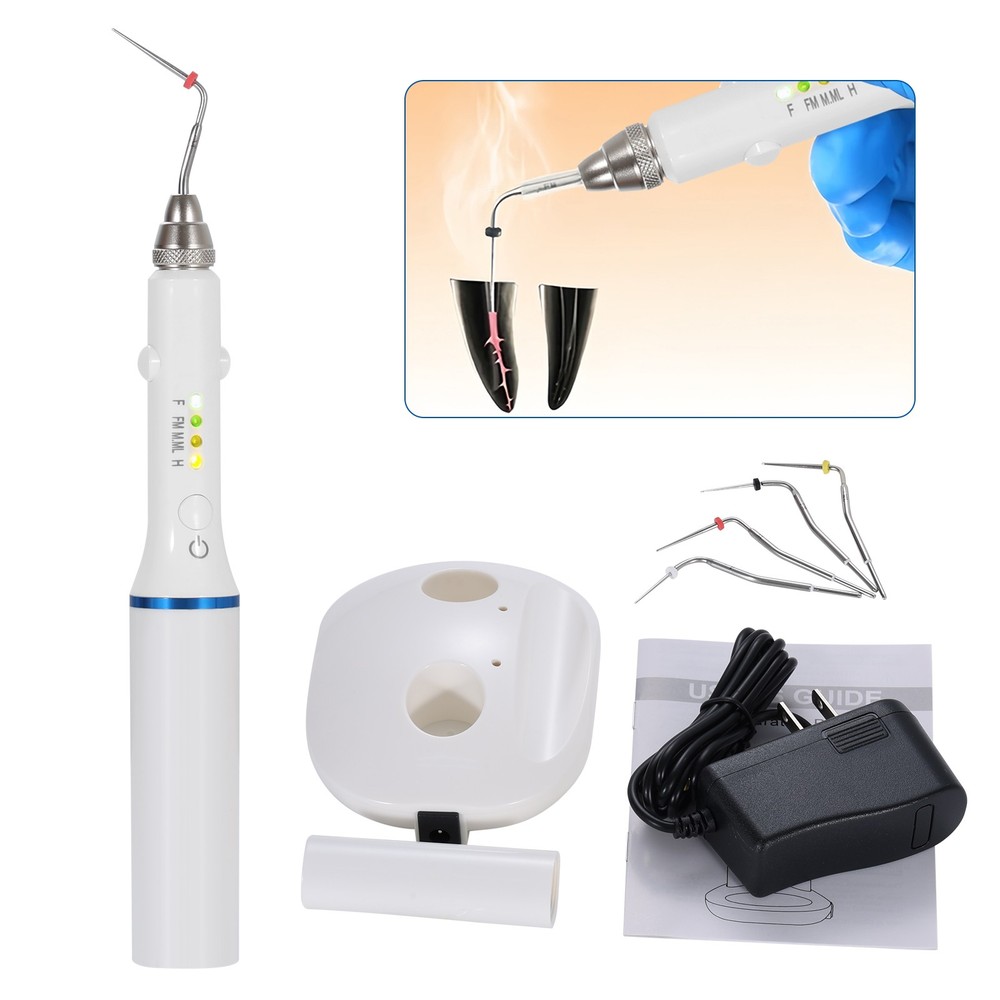 Dental Wireless Gutta Percha Obturation System Endo Heated Pen +4*Heated Tips