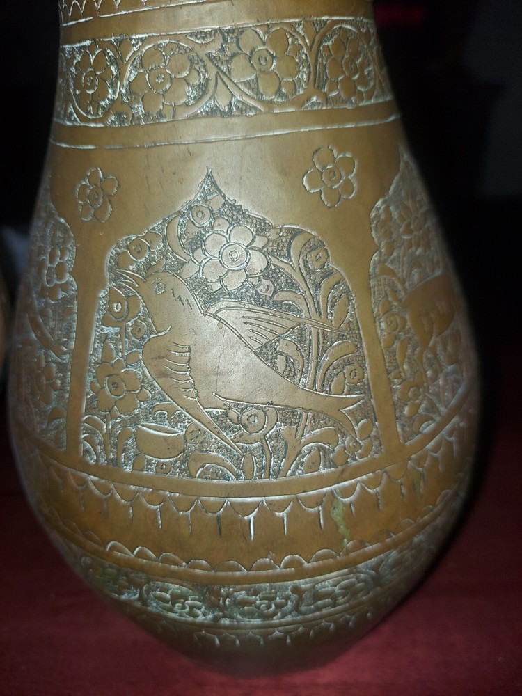 Vintage Antique Middle Eastern Copper Water Pitcher