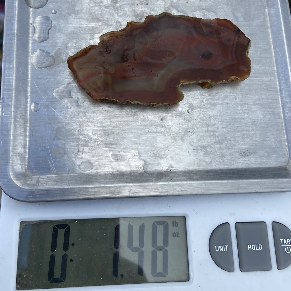 Red Laguna Agate Slab 1.48 Oz