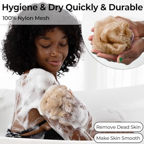 African Net Sponge, Authentic African Exfoliating Sponge, Black Owned, Back S...