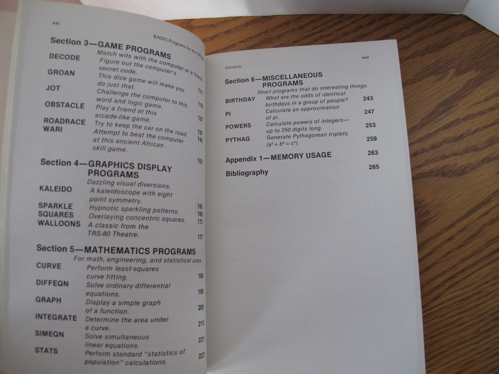 VINTAGE TRS-80 COMPUTER PROGRAMMING BOOK RADIO SHACK 1980 PROGRAMS