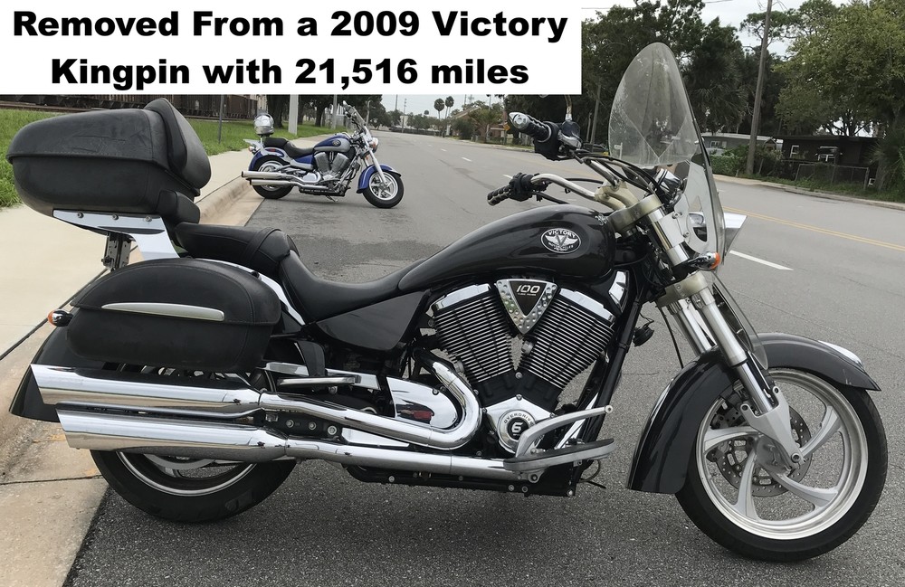 2009 Victory Kingpin Upper Belt Guard Shield Cover CHROME