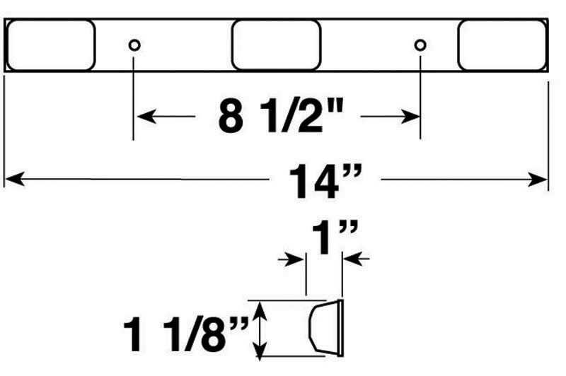 Shorelander 5110575 Red Submersible Identification Light Bar
