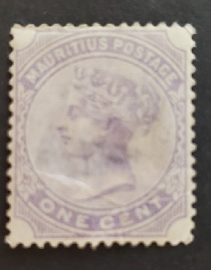 Mauritius, nice old mint stamp with thin
