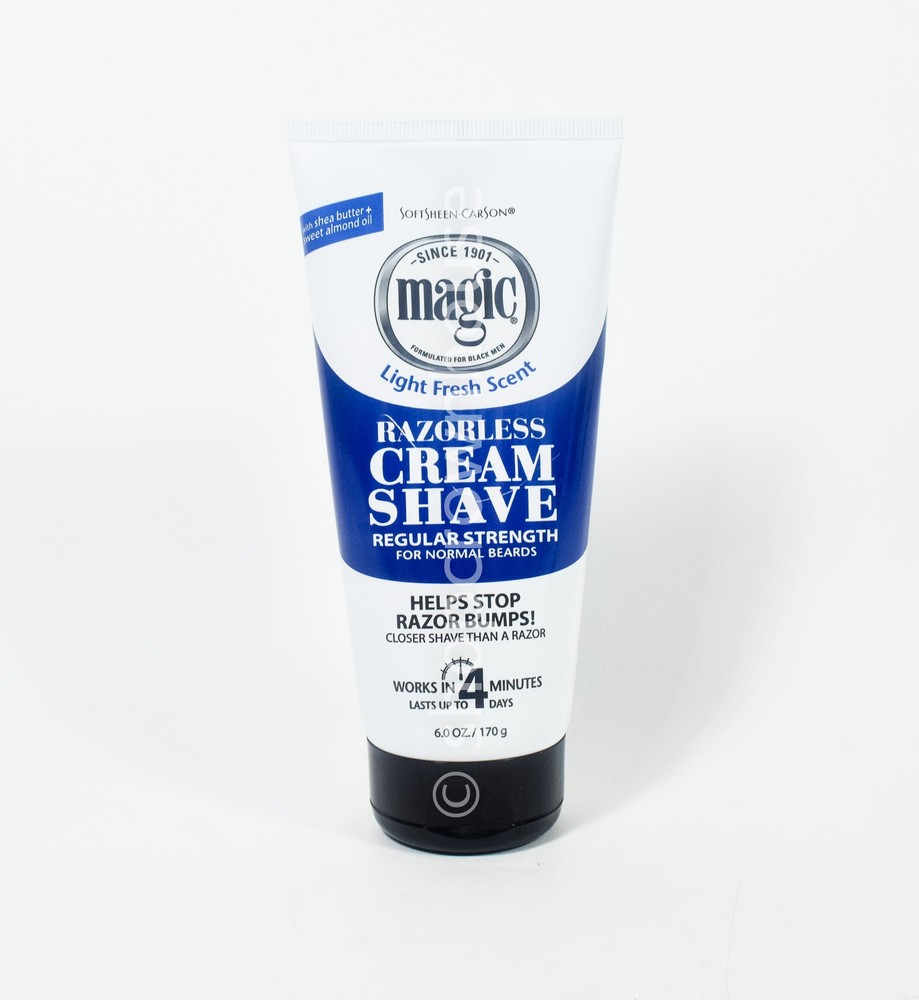2 SoftSheen Carson MAGIC Razorless Cream Shave Light Fresh Scent Regular 6.0 oz
