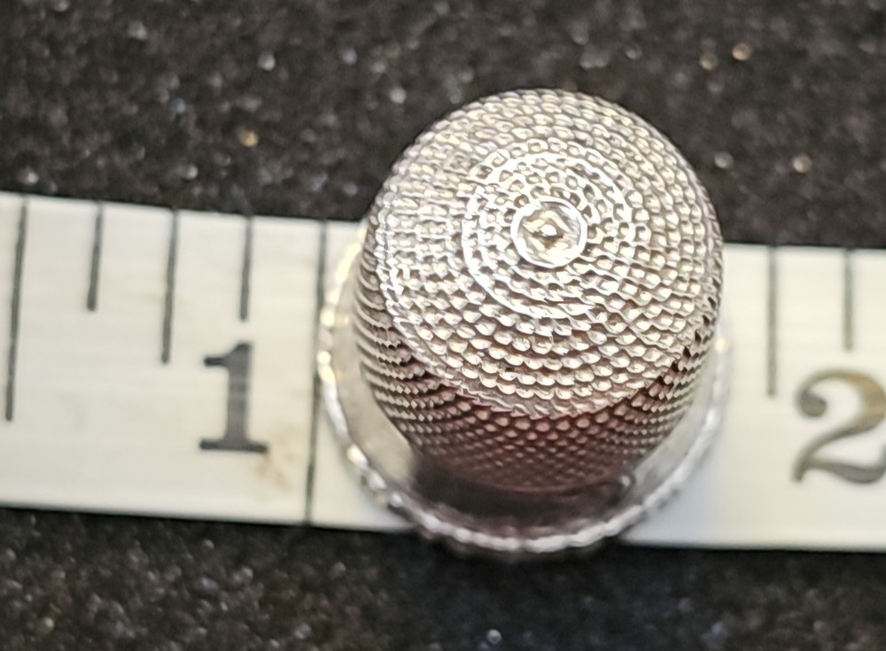 ANTIQUE STERLING SILVER THIMBLE STERLING MARKINGS