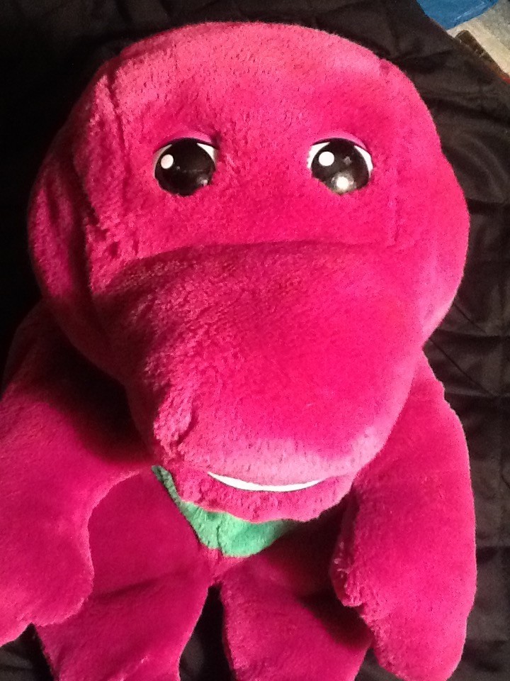 ActiMates Talking Large Barney Plush Microsoft Missing Electronics Box for Parts