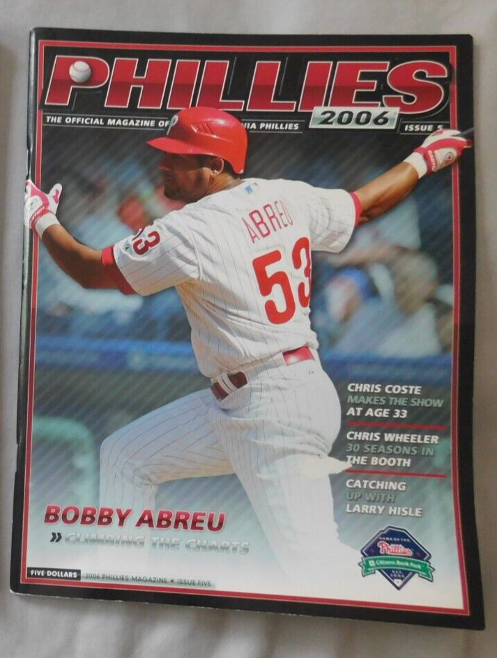 Bobby Abreu 2006 Philadelphia Phillies Program Issue #5