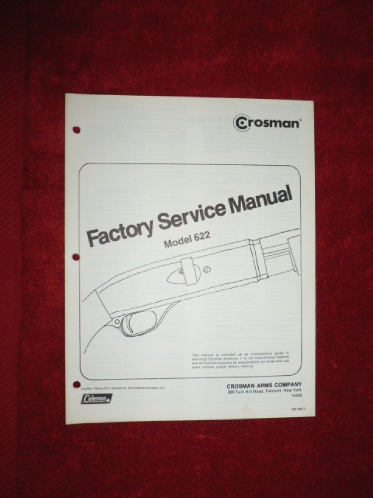 Crosman 622 Service Manual With Exploded View