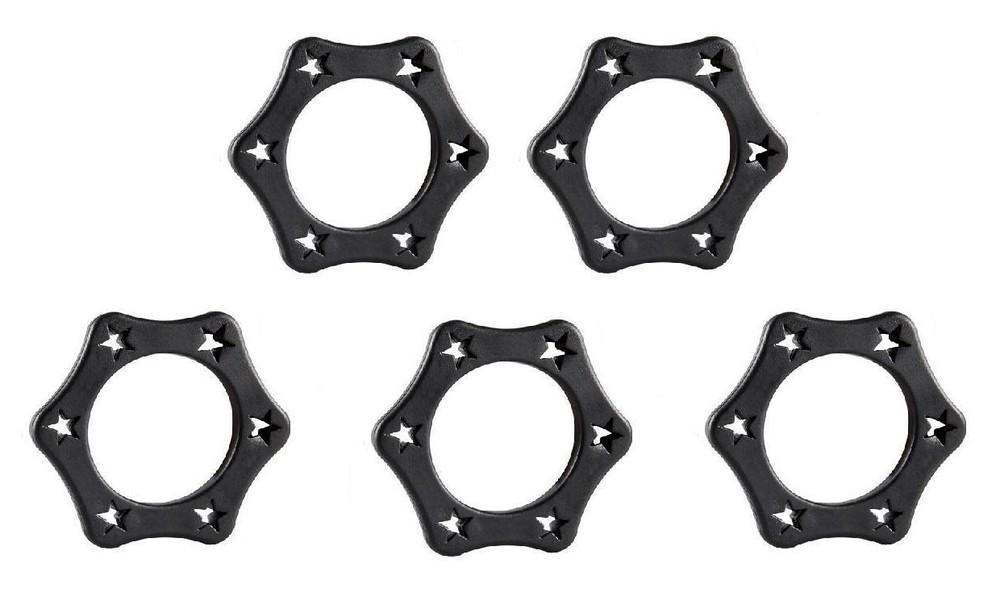 5 Pack Rubber Wireless Handheld Microphone Anti-rolling Protection Ring Black