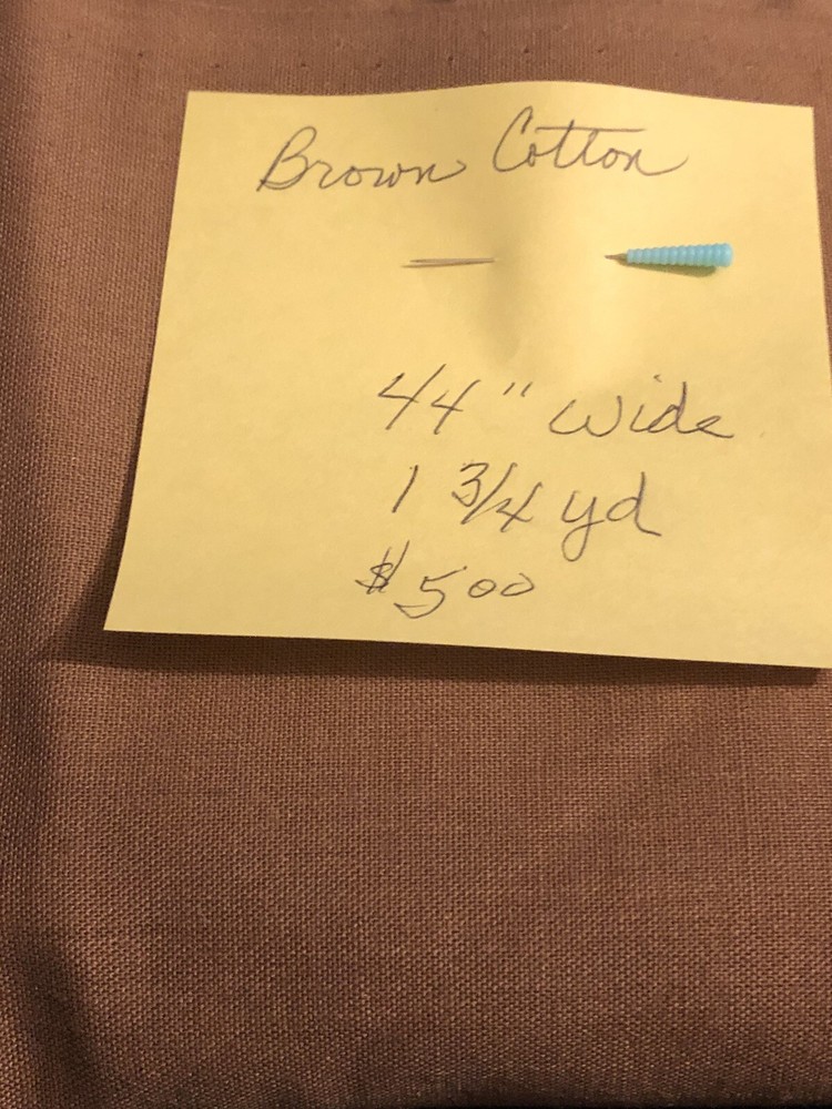 FABRIC DOWNSIZING BEAUTIFUL BROWN COTTON 44”