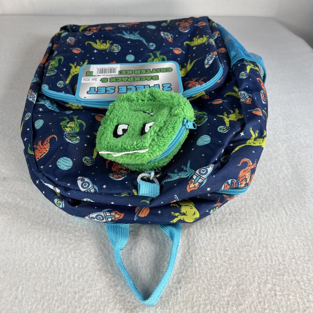 AD Sutton & Sons 2pc Backpack Space Dinasours & Critter Keychain NWT