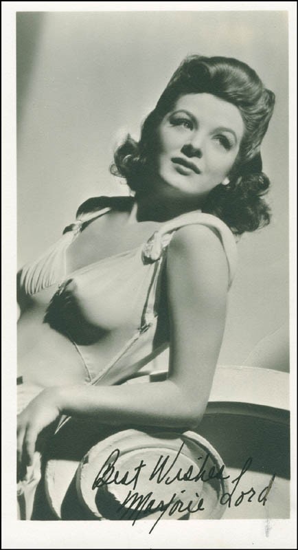 MARJORIE LORD - PHOTOGRAPH SIGNED