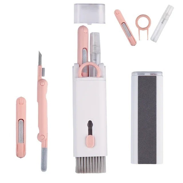 7-in-1 Keyboard Cleaner Brush Kit Earphone Cleaning Pen Tool Keycap Puller Set